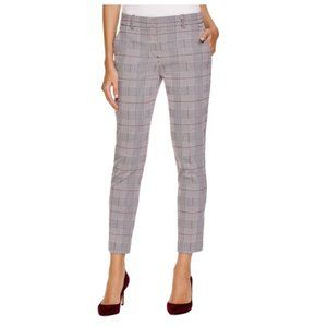 Theory Gray Plaid Ankle Pants